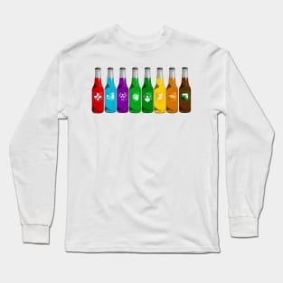 Zombie Perks Lined Up on Soft Pink Long Sleeve T-Shirt